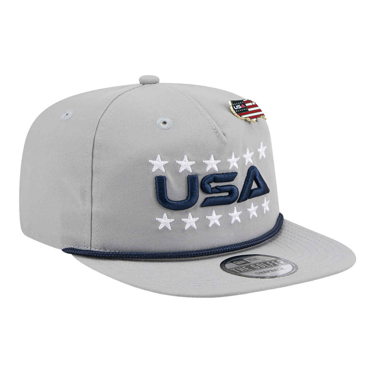 New Era 2025 Ryder Cup Team Golfer in Light Grey - Angled Front Right View