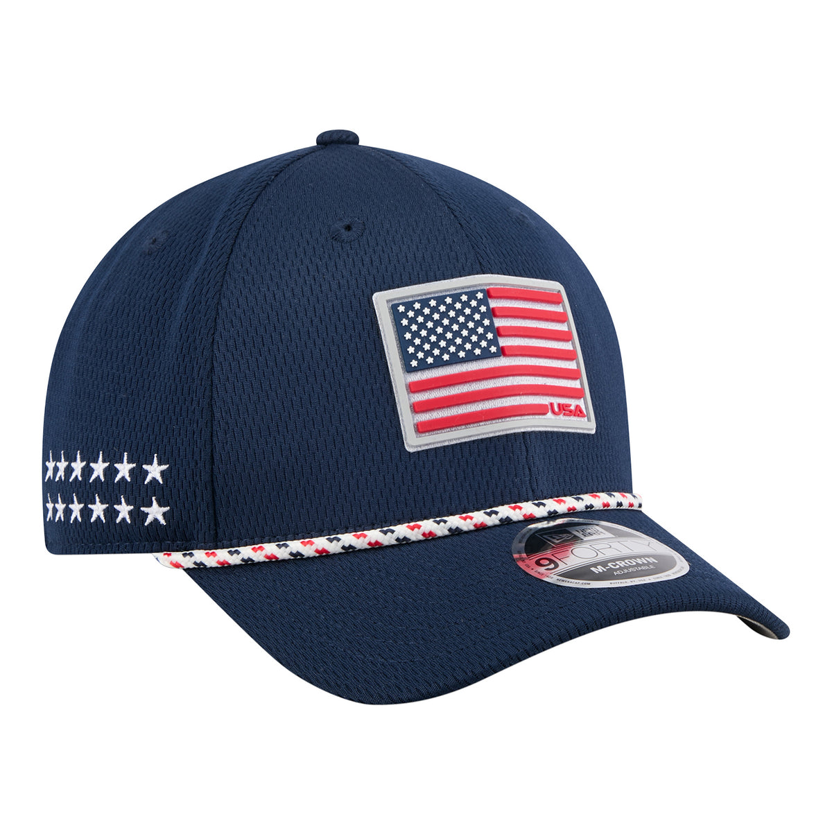 New Era 2025 Ryder Cup Team 9Forty Mid-Crown in Navy - Angled Front Right View