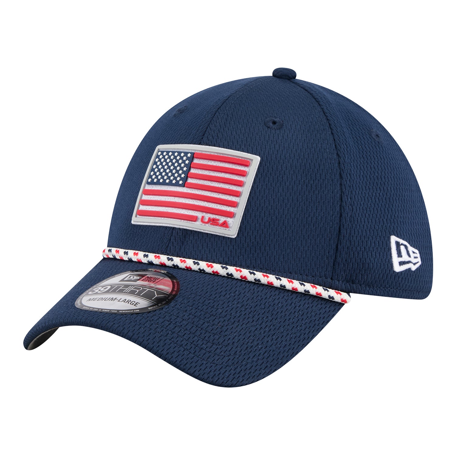 New Era 2025 Ryder Cup Team 39Thirty Hat in Navy - Angled Front Left View