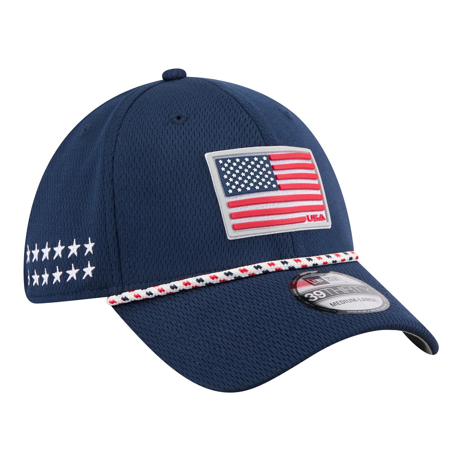 New Era 2025 Ryder Cup Team 39Thirty Hat in Navy - Angled Front Left View