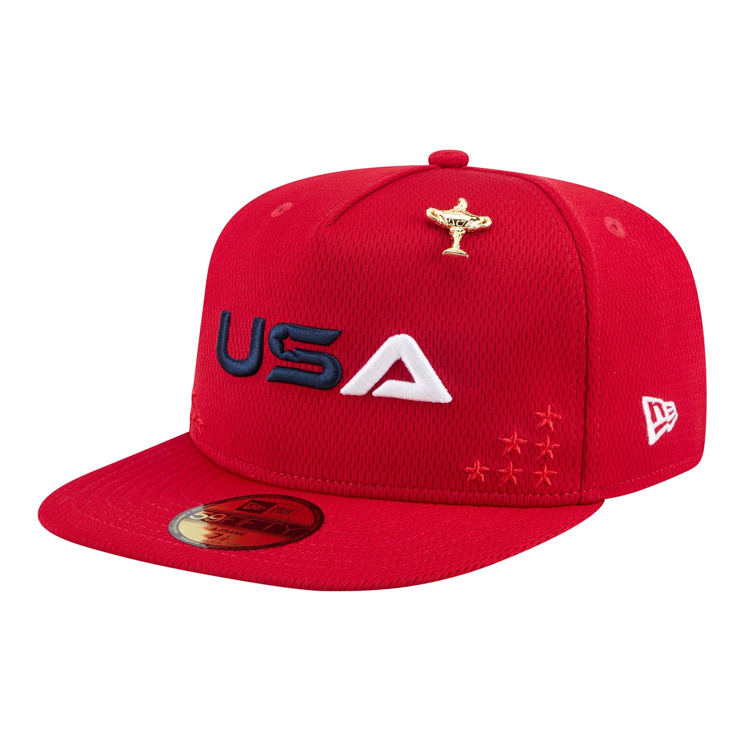 New Era 2025 Ryder Cup Team 59Fifty A-Frame Hat in Red - Angled Front Left View