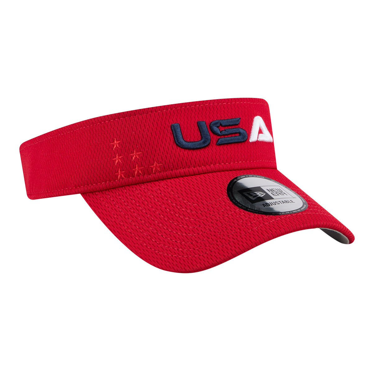 New Era 2025 Ryder Cup Team Visor in Red - Angled Front Right View