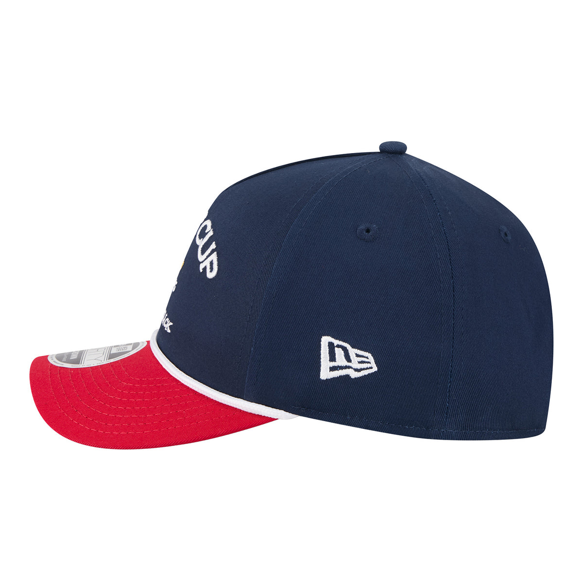 New Era 2025 Ryder Cup 9Forty Mid-Crown A-Frame Two Tone Rope Hat in Navy and Red - Left Side View