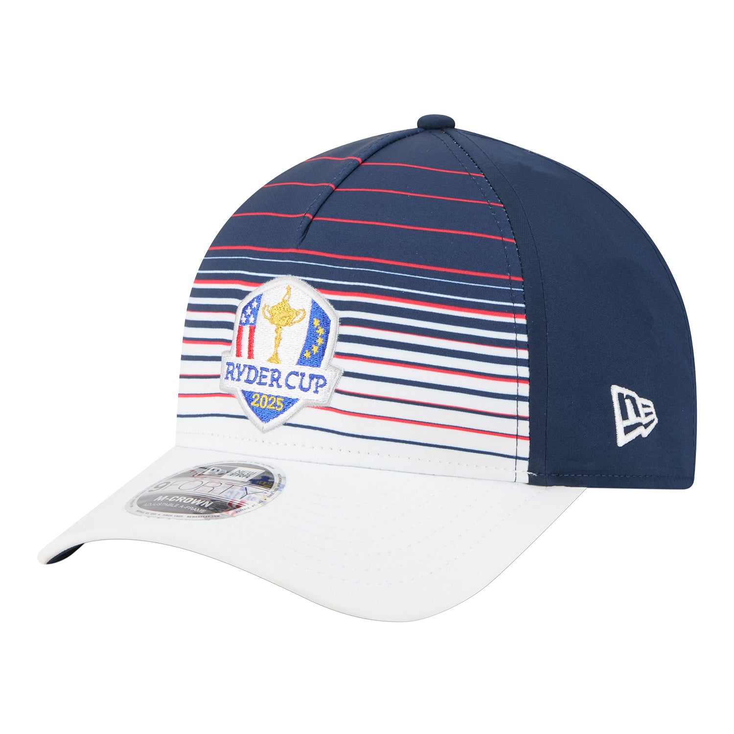 New Era 2025 Ryder Cup 9Forty Mid-Crown A-Frame Gradient Hat in Navy - Angled Front Left View