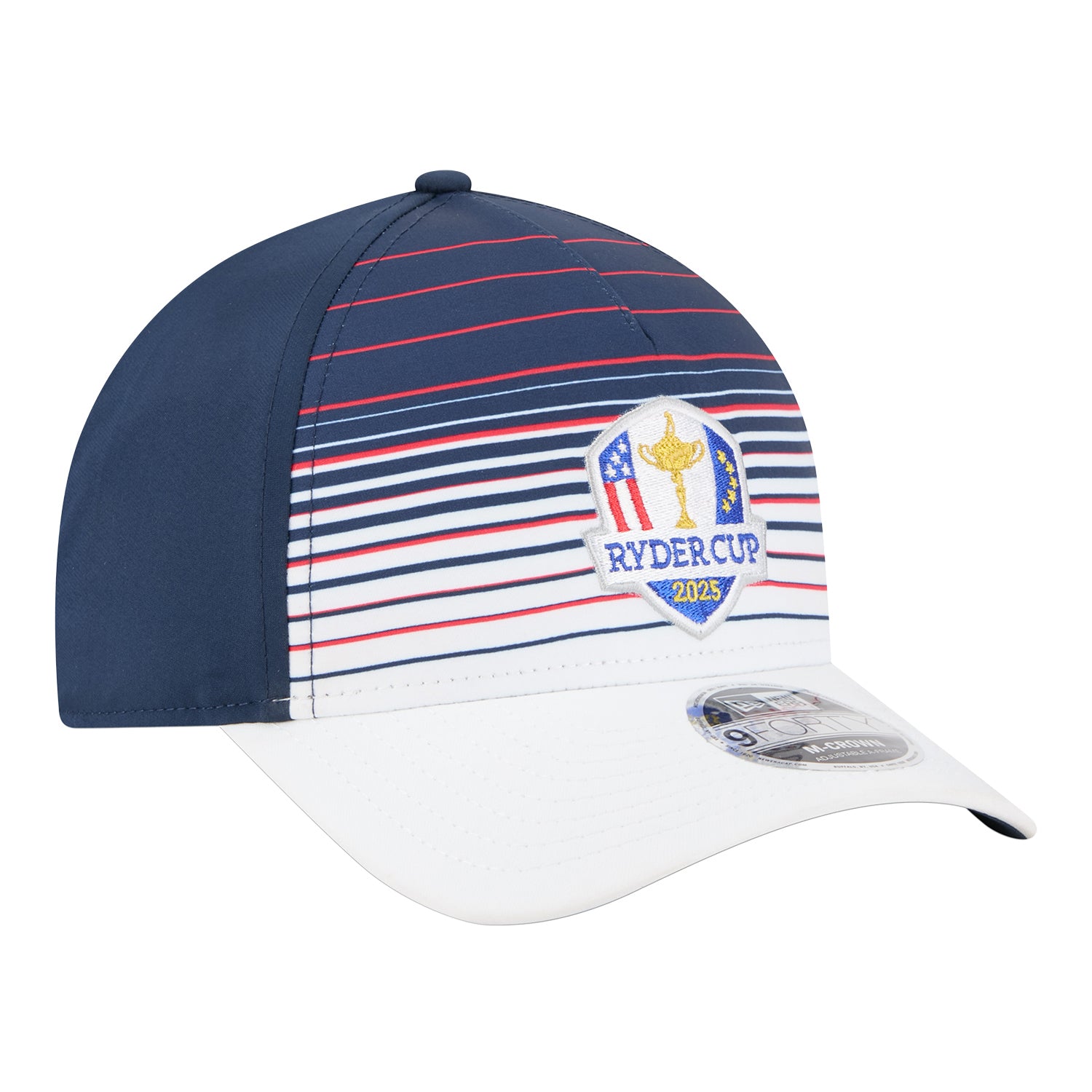 New Era 2025 Ryder Cup 9Forty Mid-Crown A-Frame Gradient Hat in Navy - Angled Front Left View