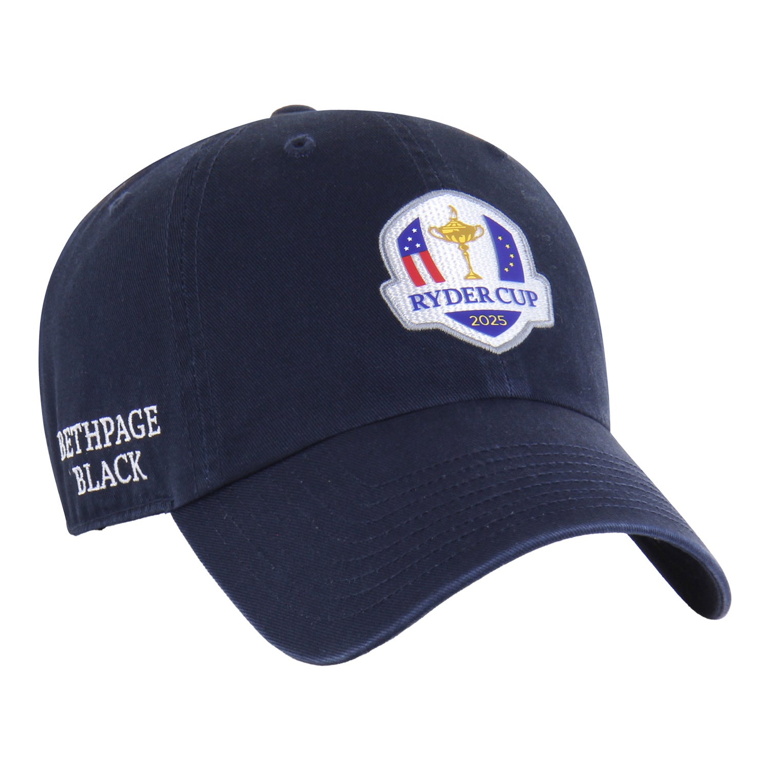 '47 Brand 2025 Ryder Cup Clean Up Hat in Navy - Angled Front Right View