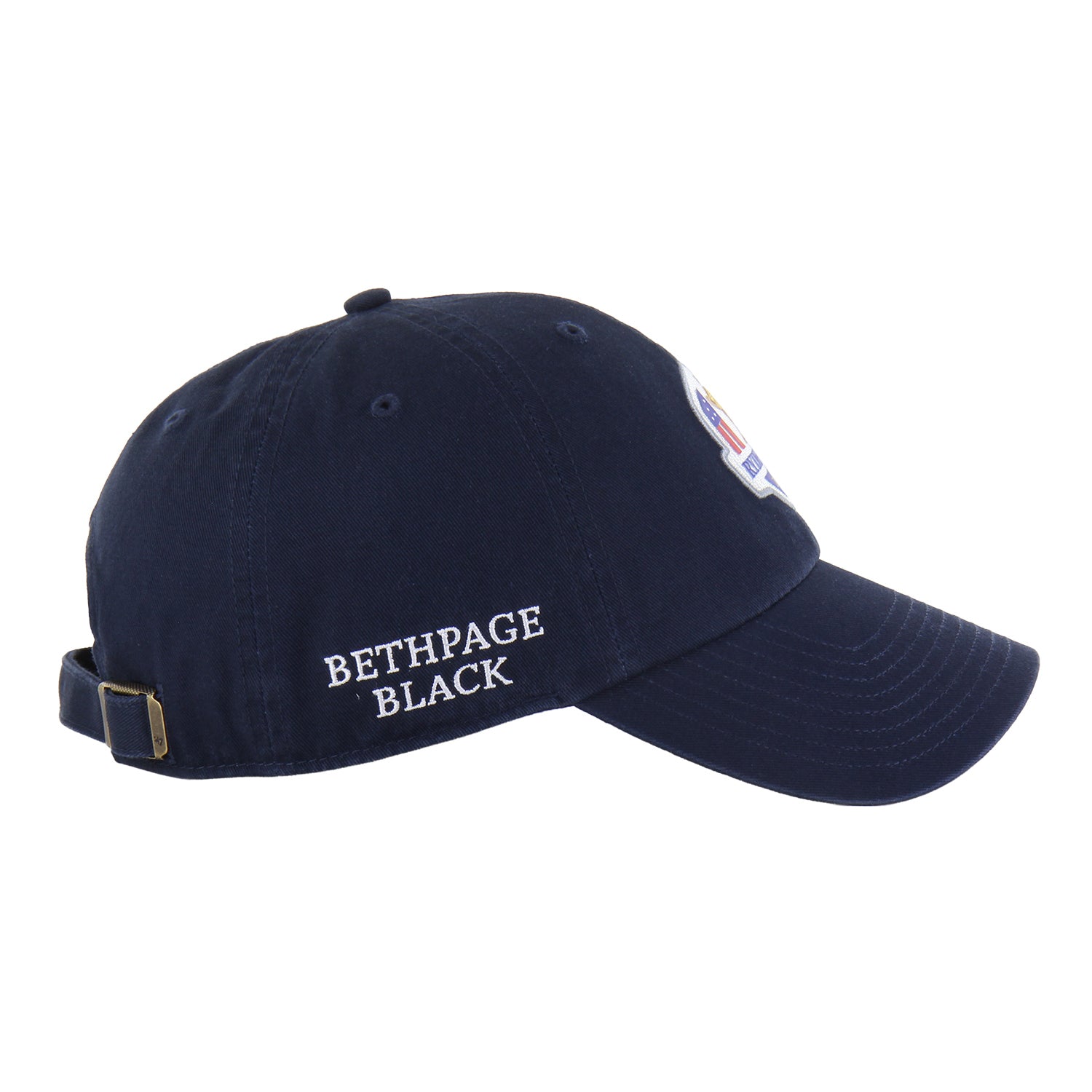 '47 Brand 2025 Ryder Cup Breakfast Ball Hitch Rope Hat in Navy and Red - Angled Front Left View