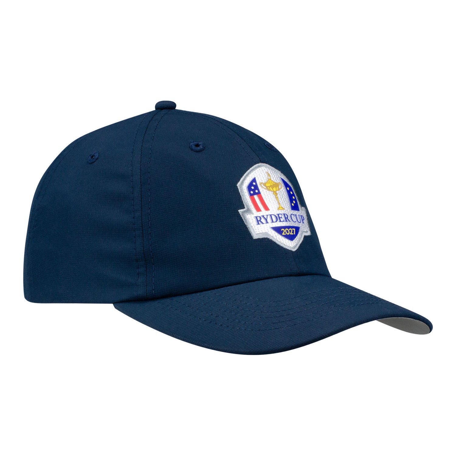 Imperial 2027 Ryder Cup Original Performance Hat in True Navy - Angled Front Left View