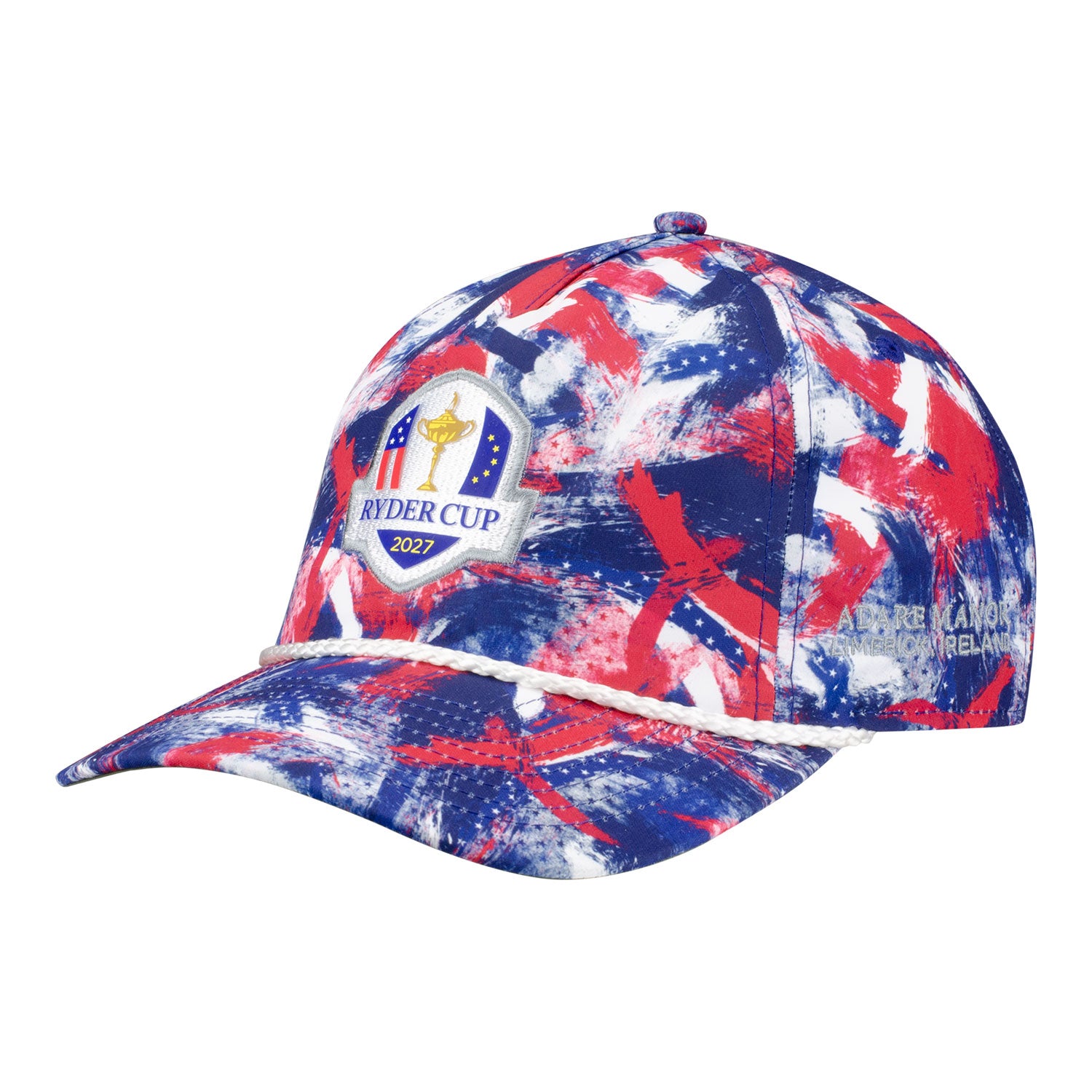 Imperial 2027 Ryder Cup Golden Hour Printed Rope Hat in Brush Flag - Angled Front Left View