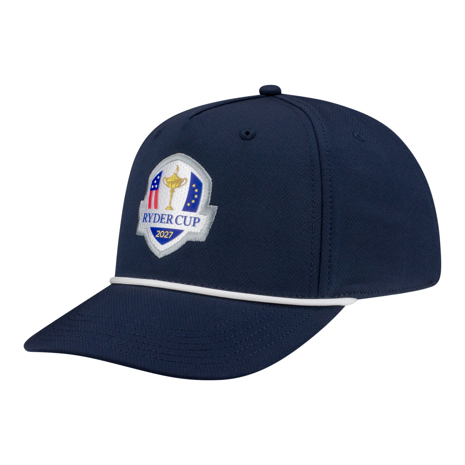 Ahead 2027 Ryder Cup Alto Rope Hat in Navy and White - Angled Front Right View