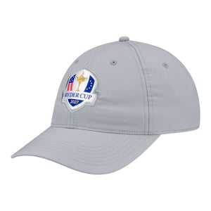 Ahead 2027 Ryder Cup Frio Performance Hat in Light Grey - Angled Front Left View