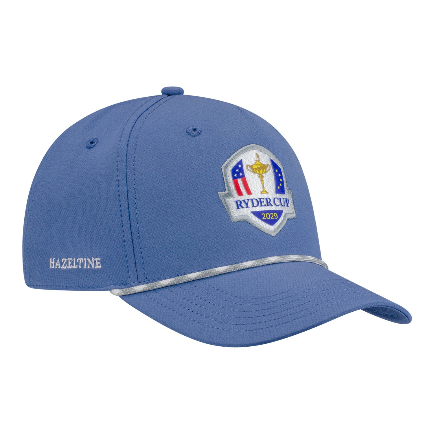 Ahead 2029 Ryder Cup Alto Rope Hat in Mineral Blue, Grey, and White - Front Right View