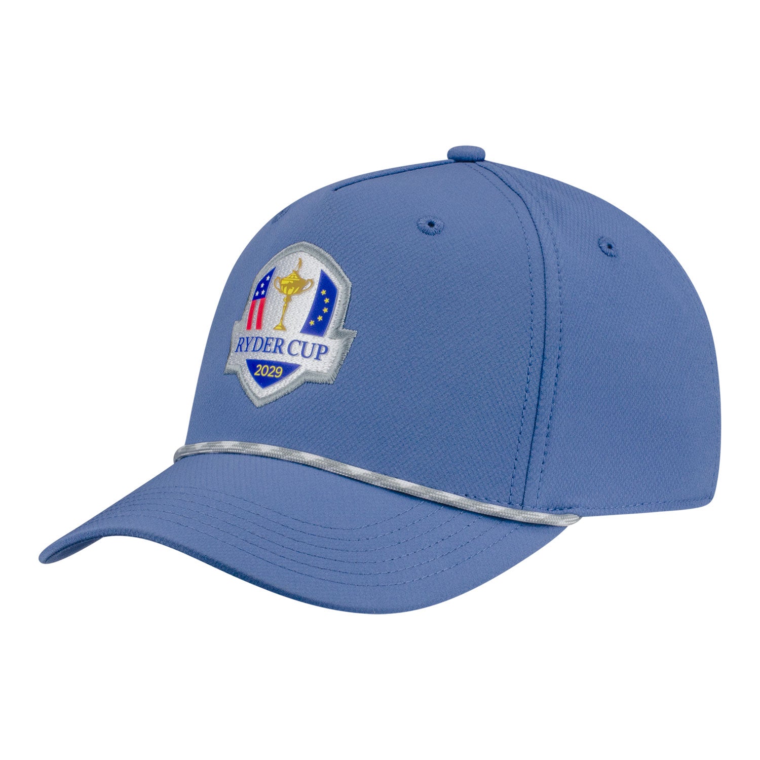 Ahead 2029 Ryder Cup Alto Rope Hat in Mineral Blue, Grey, and White - Front Right View