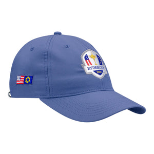 Ahead 2027 Ryder Cup Dual Flag Performance Hat in Mineral Blue - Front Right