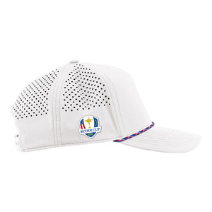 Branded Bills 2027 Ryder Cup 545 Performance Series Curved 5-Panel Rope Eagle Hat in White with Red, White, and Blue Rope - Right