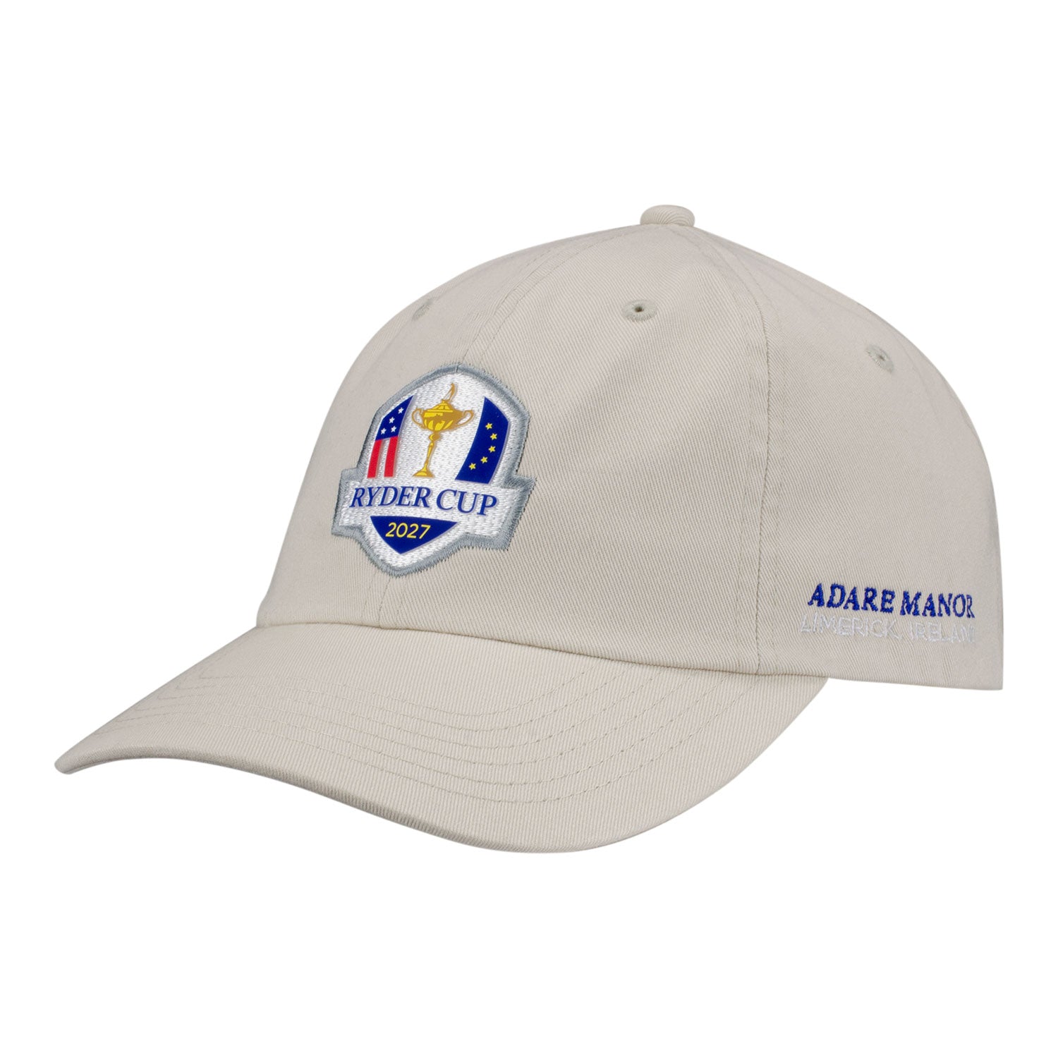 Imperial 2027 Ryder Cup Original Cotton Hat in Putty Beige - Front Left