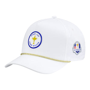Imperial 2027 Ryder Cup Wrightson Rope Hat in White and Metallic Gold - Front Left