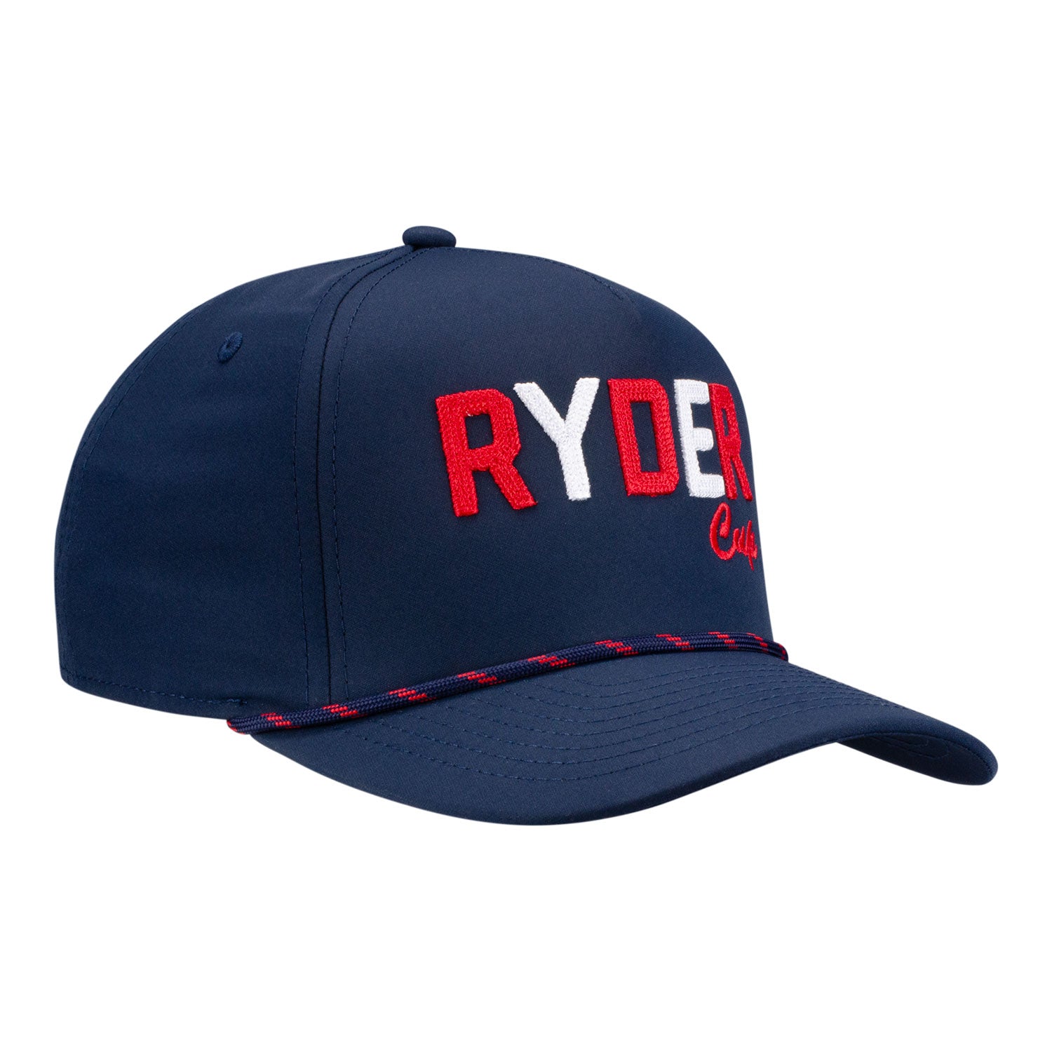 Imperial 2027 Ryder Cup Wrightson Rope Hat in Navy and Red - Front Left
