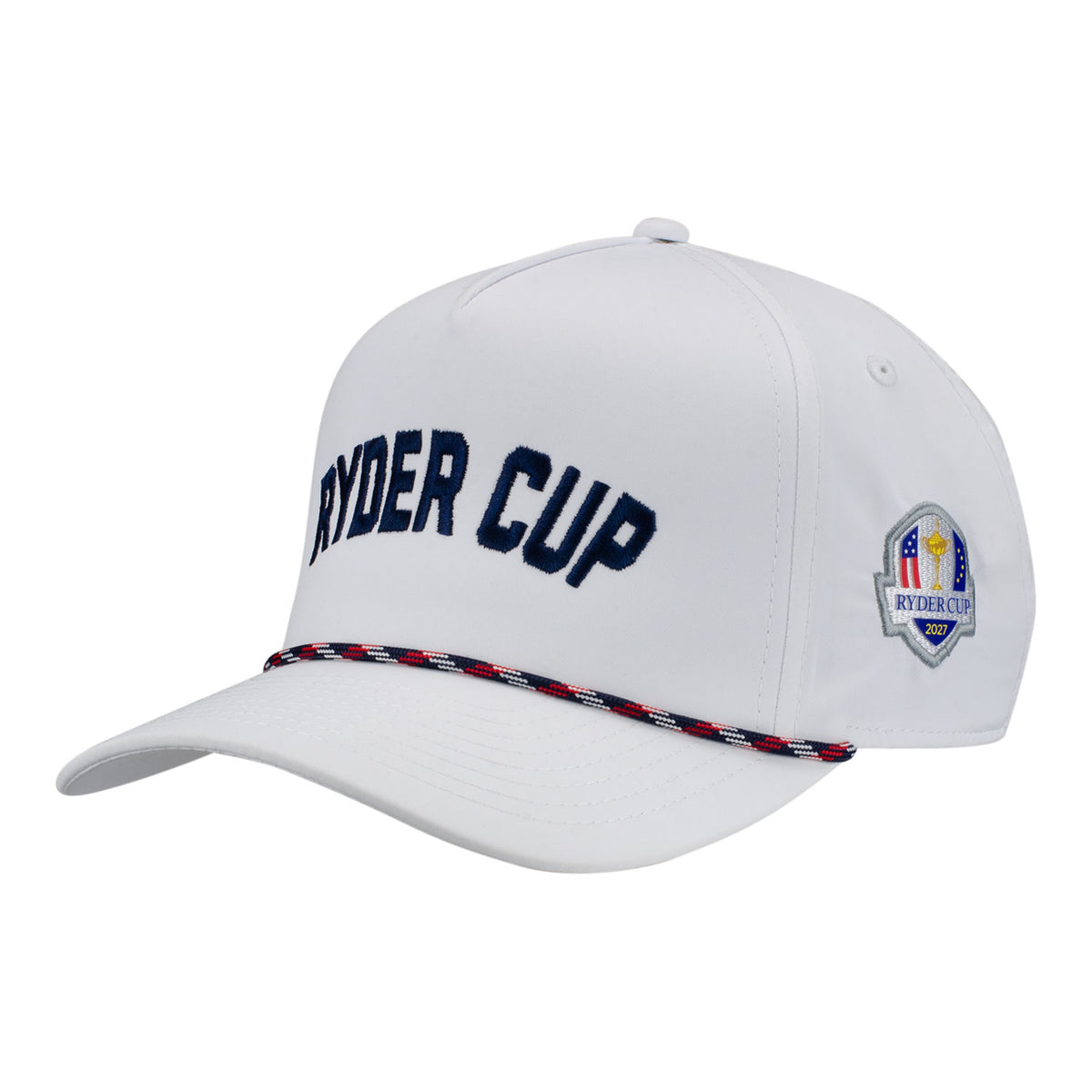 Imperial 2027 Ryder Cup Wrightson Rope Hat in White, Navy, and Red - Front Left
