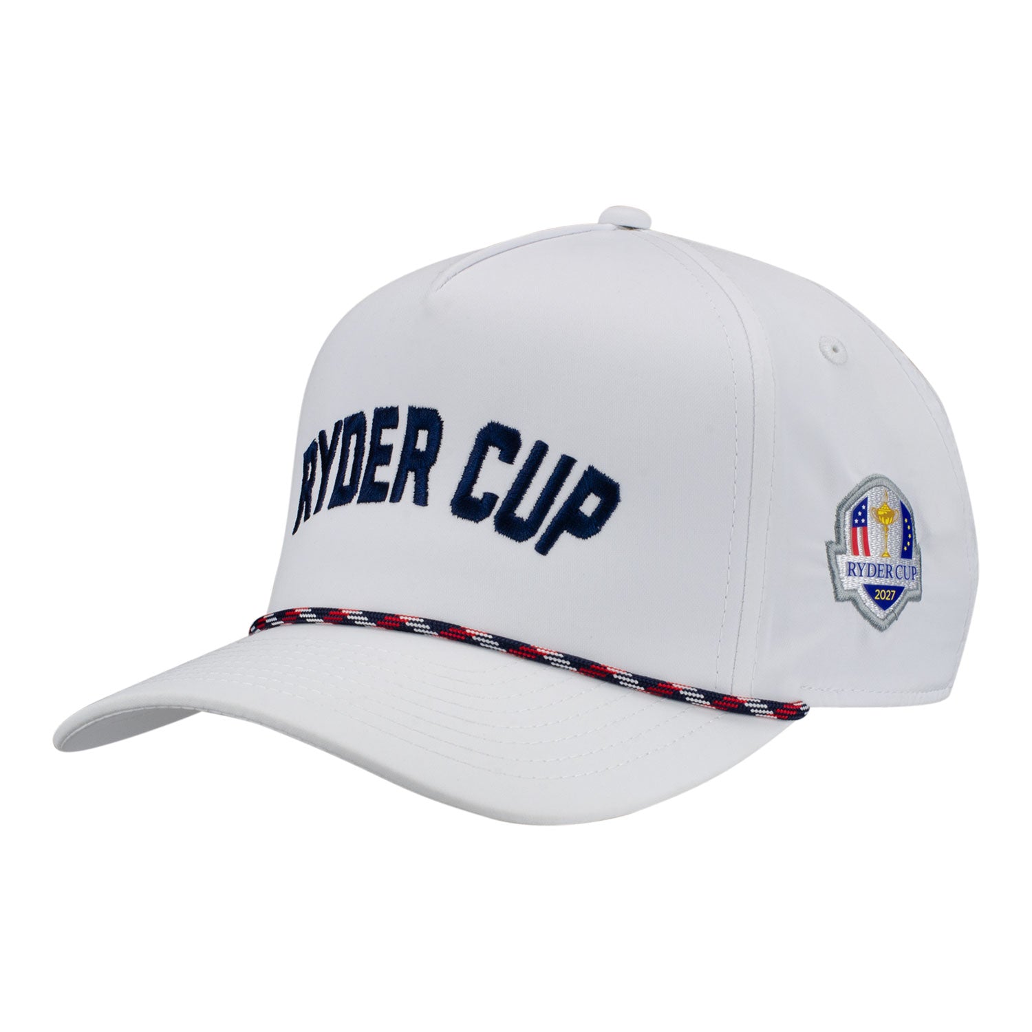 Imperial 2027 Ryder Cup Wrightson Rope Hat in White, Navy, and Red - Front Left