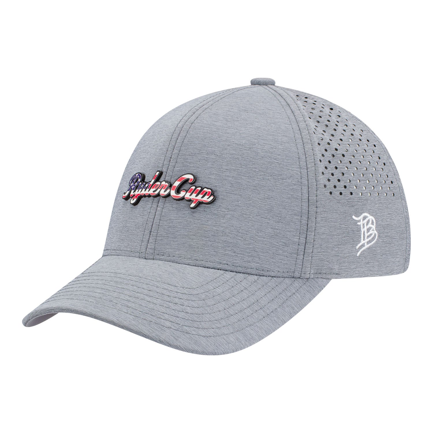 Branded Bills 2027 Ryder Cup 500 Curved Performance Hat in Heather Grey - Front Right