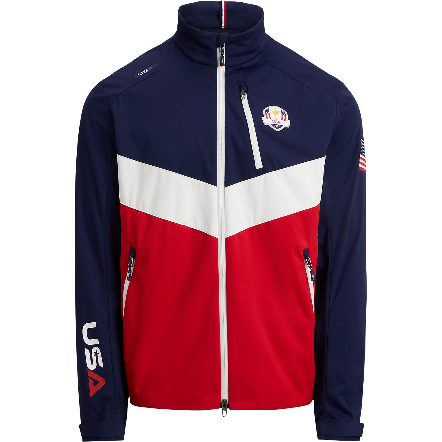 Ralph Lauren 2025 Ryder Cup Packable Jacket in Refined Navy Multi - Front View