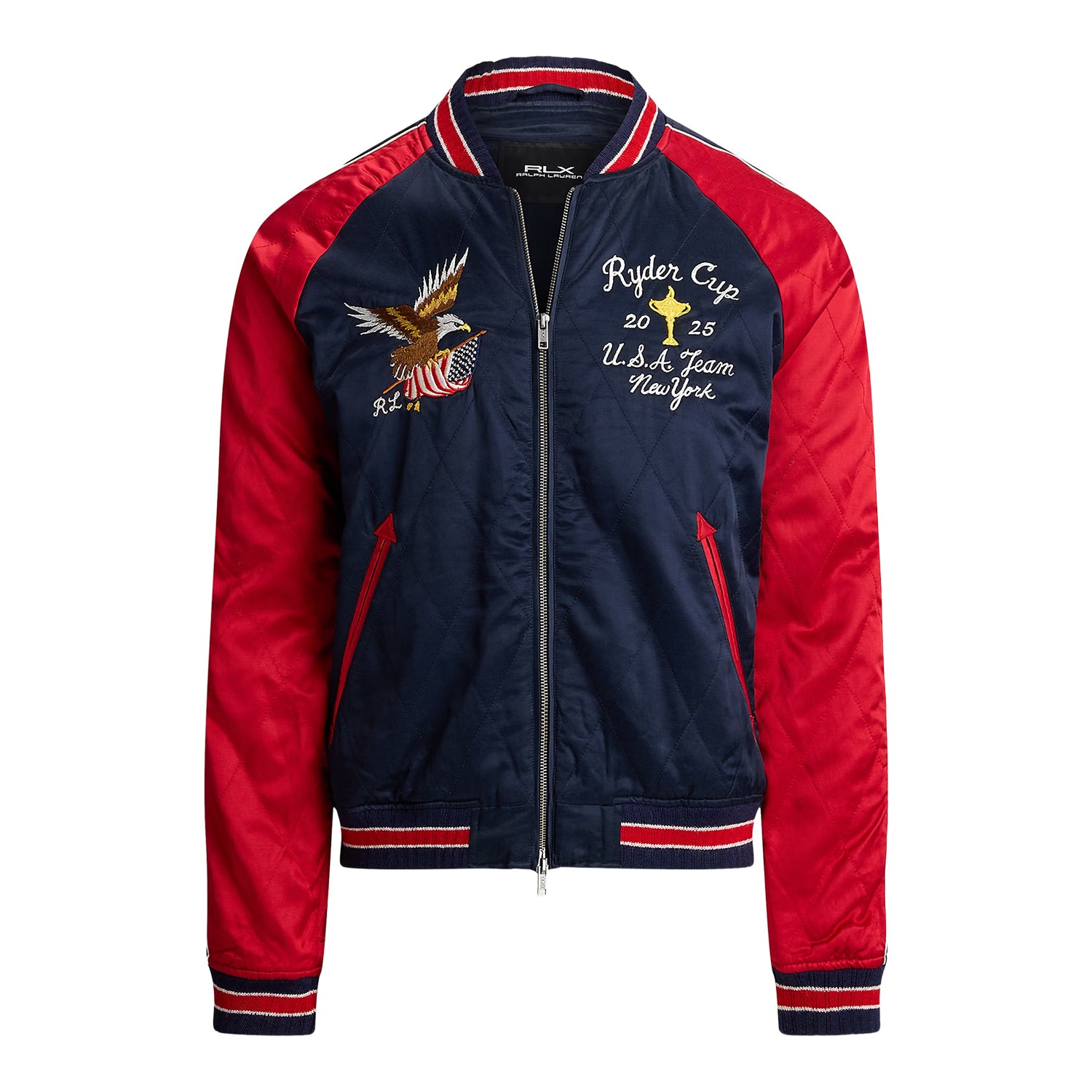 Ralph Lauren 2025 Ryder Cup Map Jacket in Refined Navy Multi - Front View