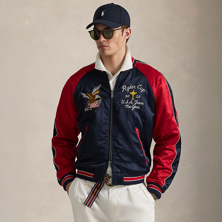 Ralph Lauren 2025 Ryder Cup Map Jacket in Refined Navy Multi - Front View