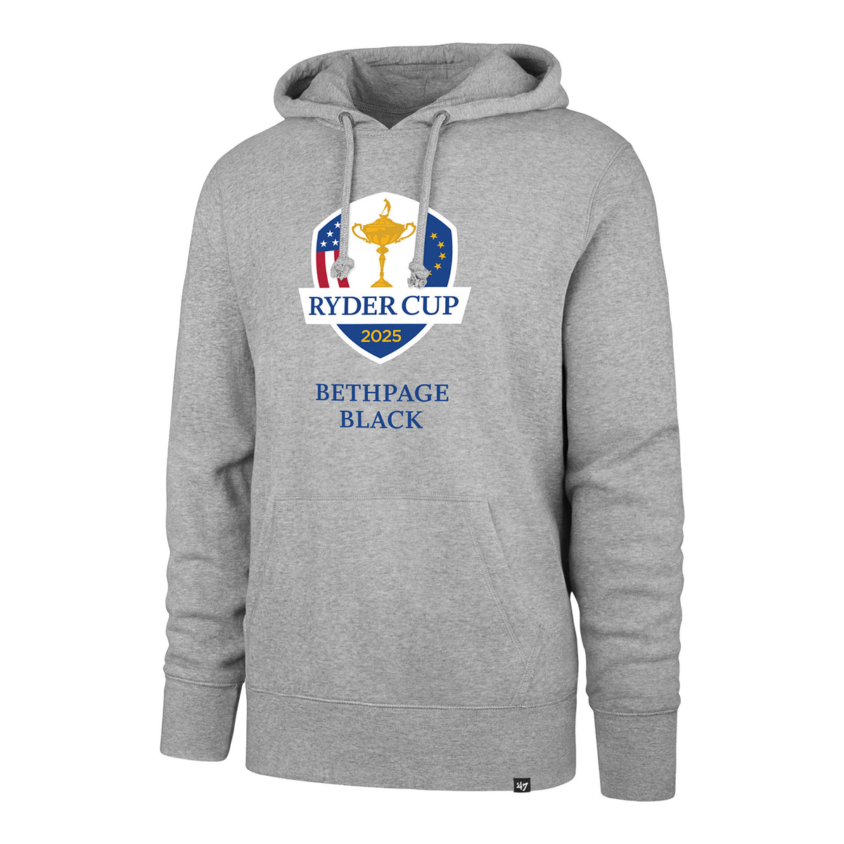 &#39;47 Brand 2025 Ryder Cup Headline Hoodie in White Wash - Front View