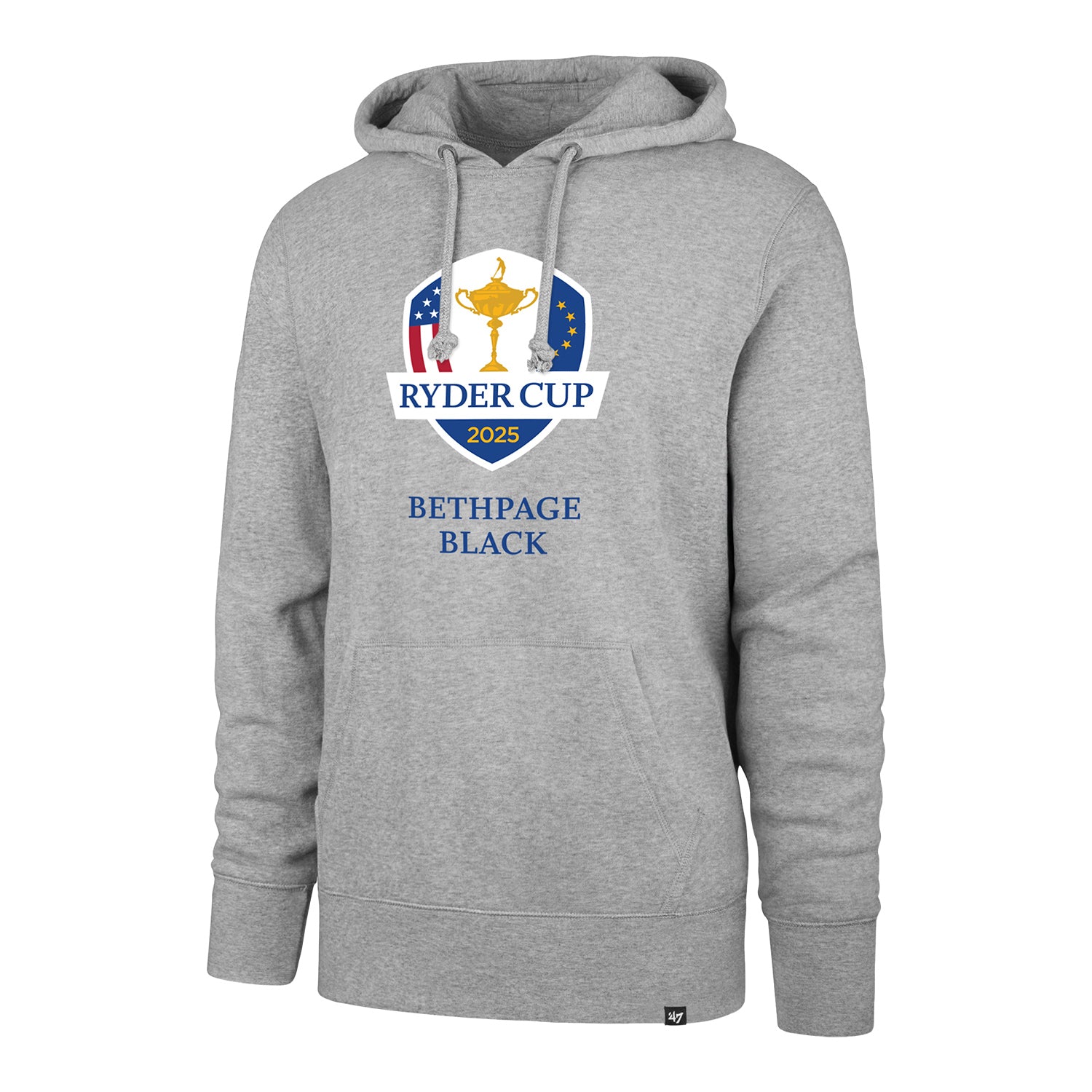 '47 Brand 2025 Ryder Cup Headline Hoodie in White Wash - Front View