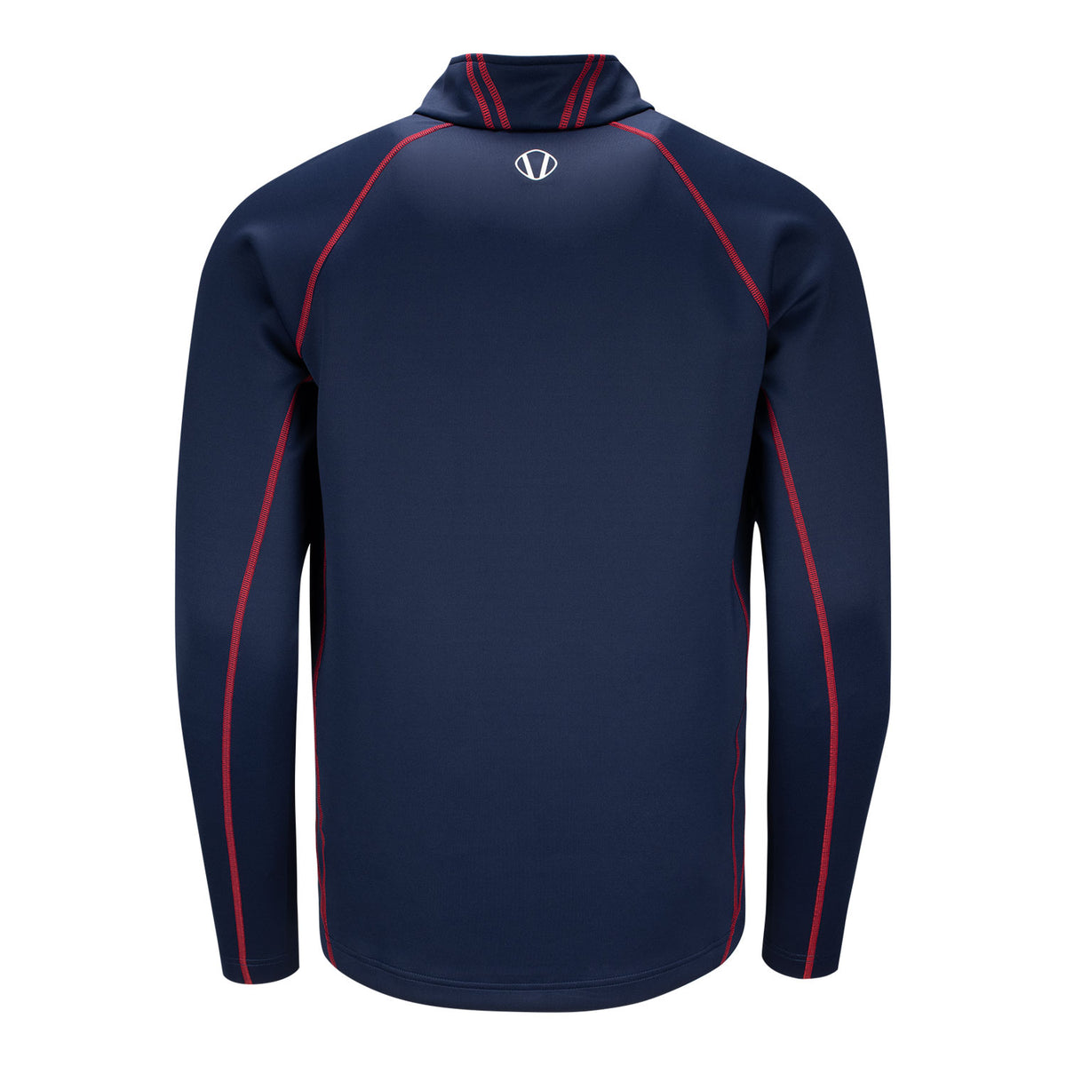 Sunice 2025 Ryder Cup Allendale 2.0 Water Repellant Quarter Zip in Midnight and Scarlet Flame - Back View