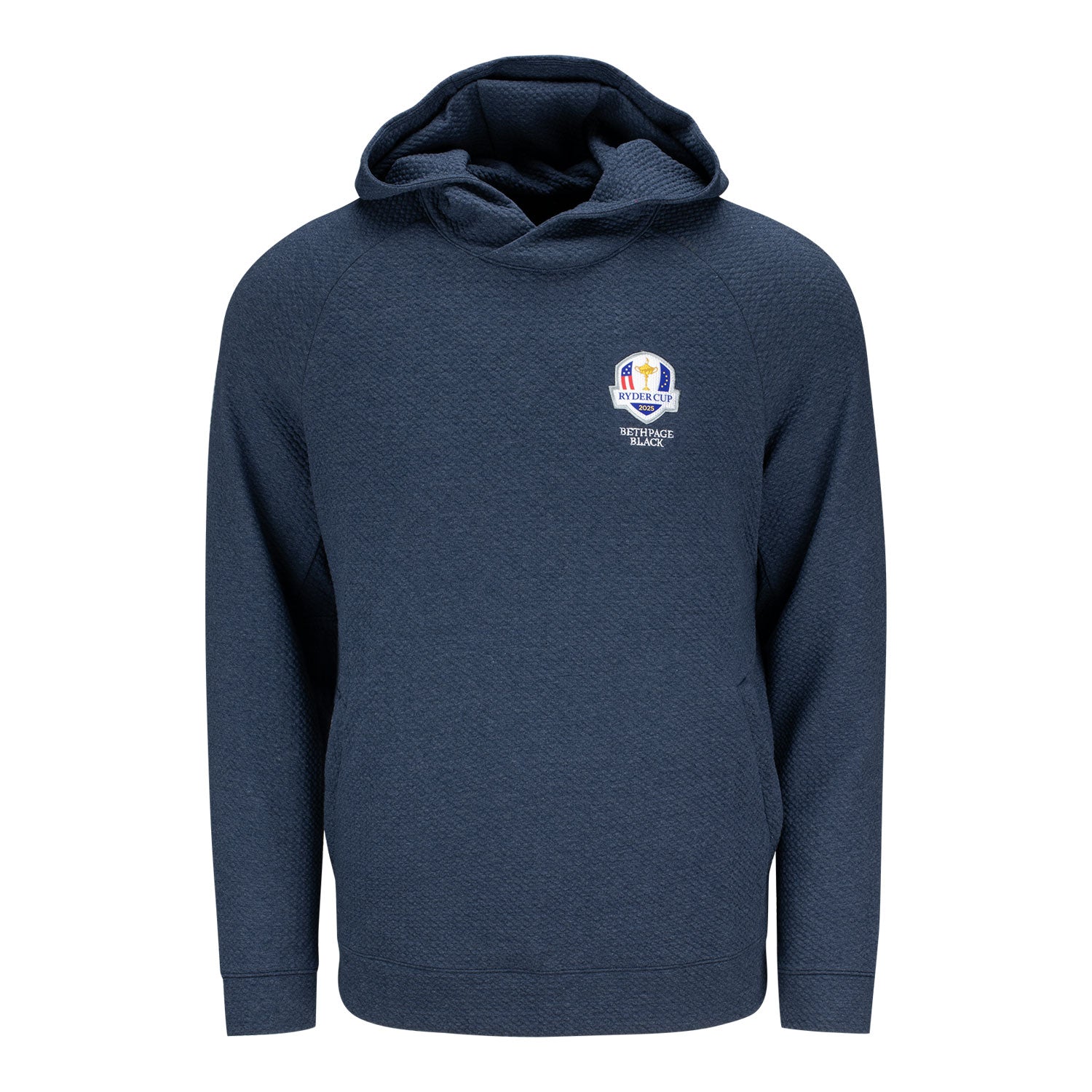 lululemon 2025 Ryder Cup Textured Double Knit Hoodie in Heather Navy - Front View