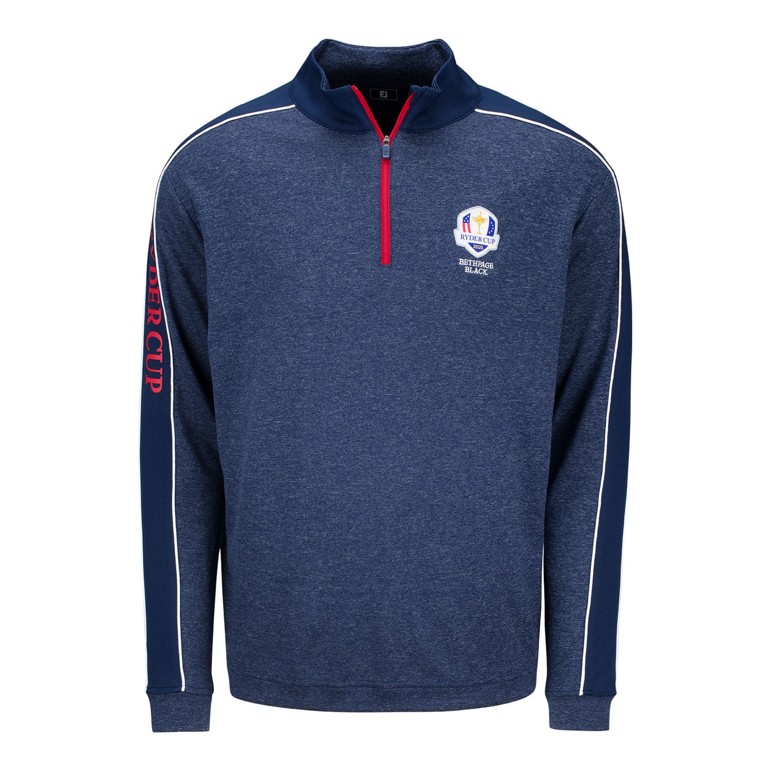 FootJoy 2025 Ryder Cup Quarter Zip Midlayer in Navy - Front View