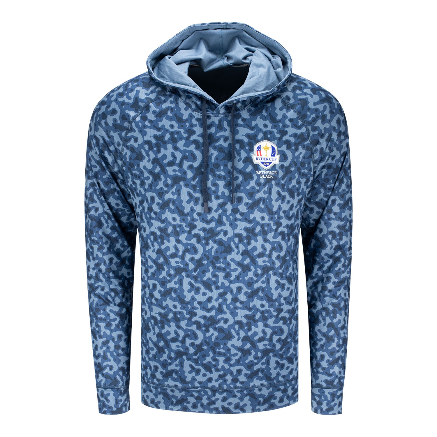 Dunning 2025 Ryder Cup Quest Ventilated Camo Performance Hoodie in Halo - Front View