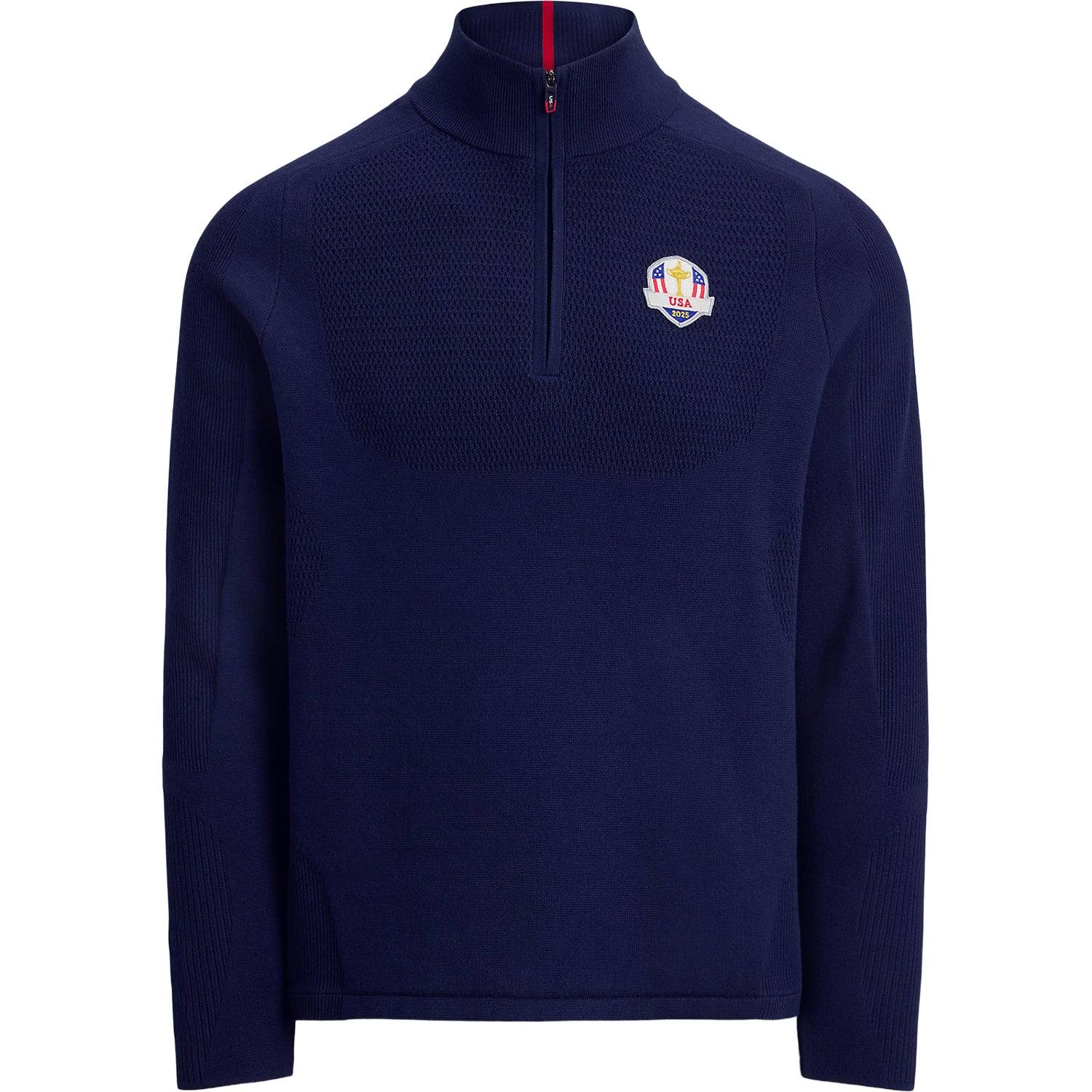 Ralph Lauren 2025 Ryder Cup Performance Sweater in Refined Navy - Front View
