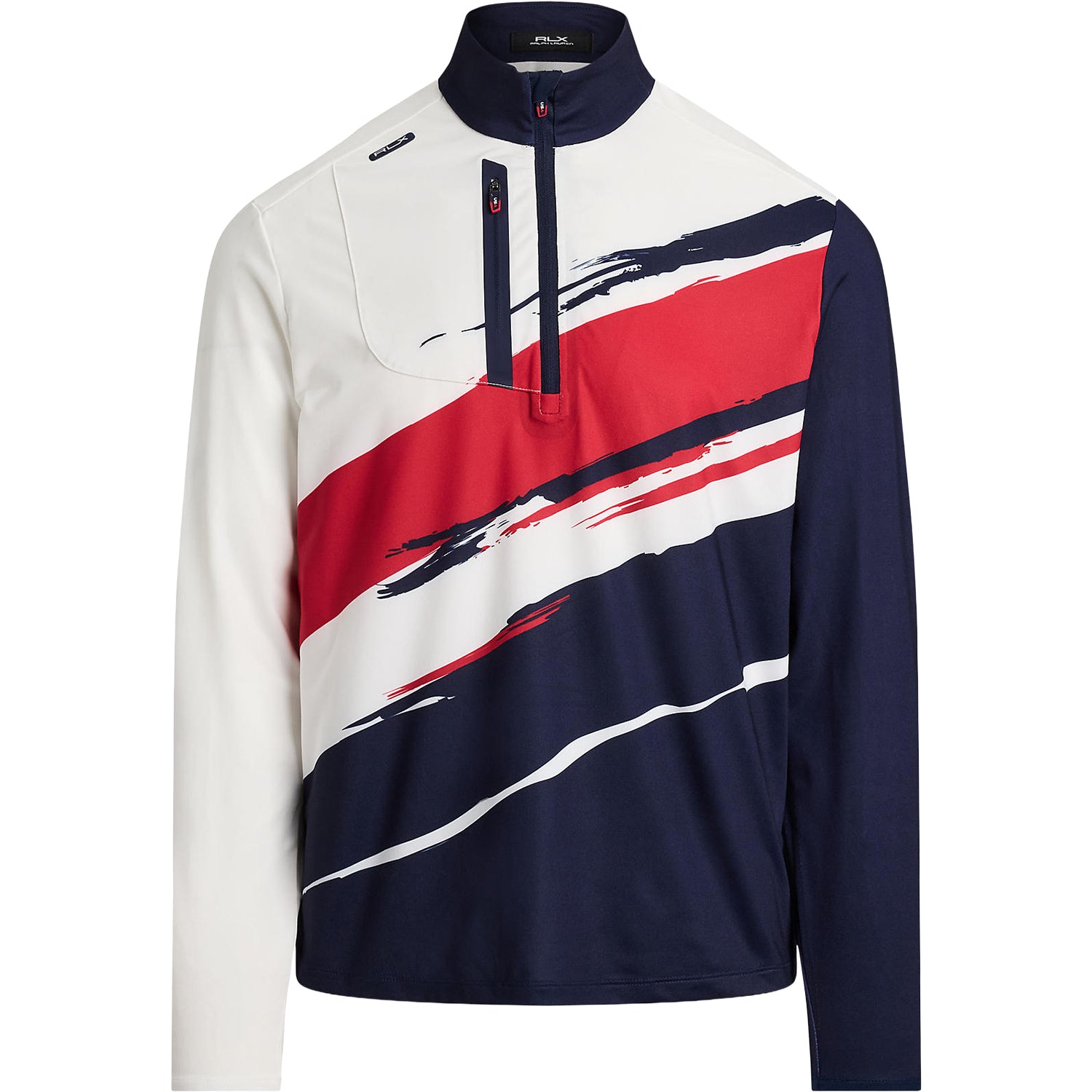 Ralph Lauren 2025 Ryder Cup Stretch Jersey Pullover in Tour Brush Ceramic - Front View