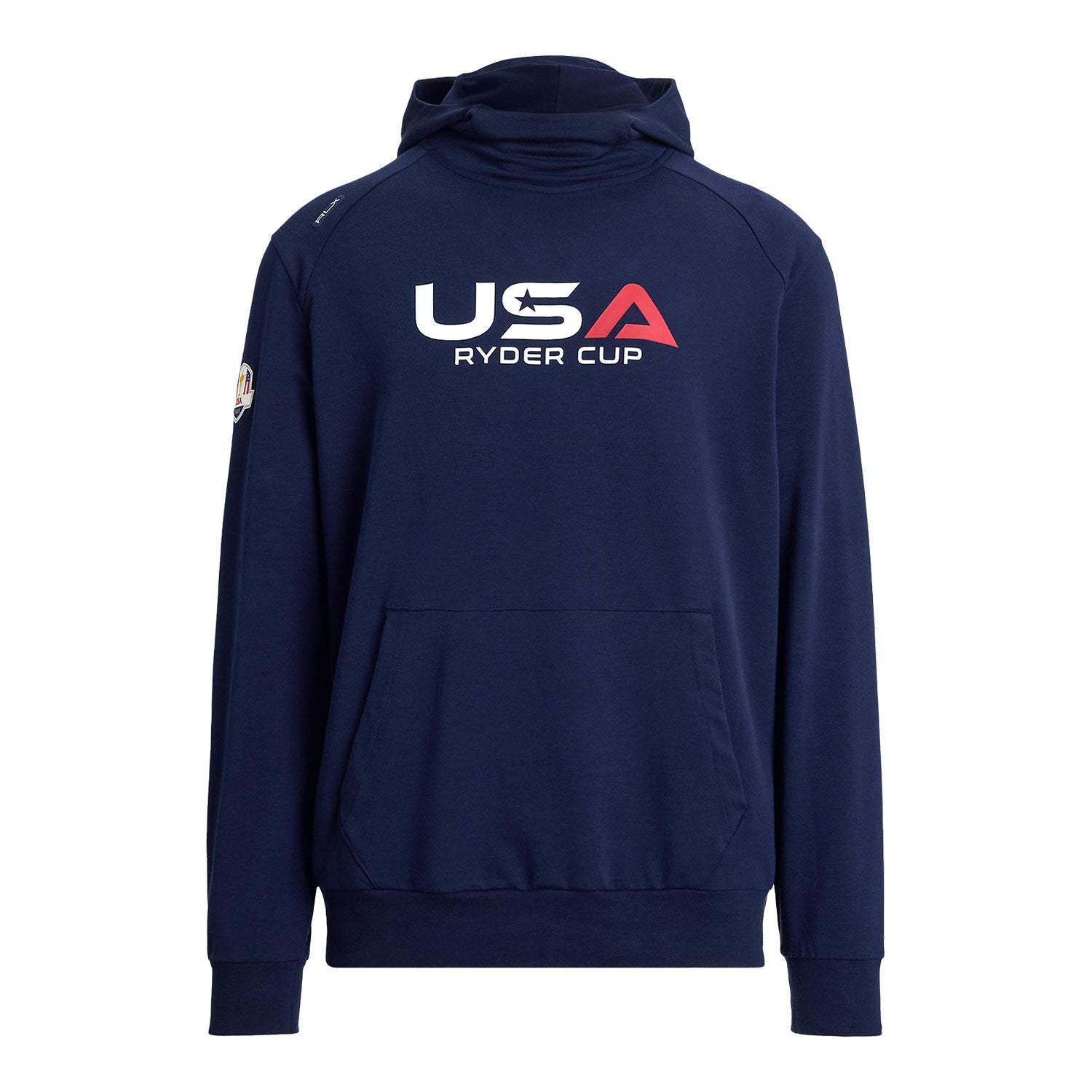 Ralph Lauren 2025 Ryder Cup Loopback Fleece Hoodie in Refined Navy - Front View