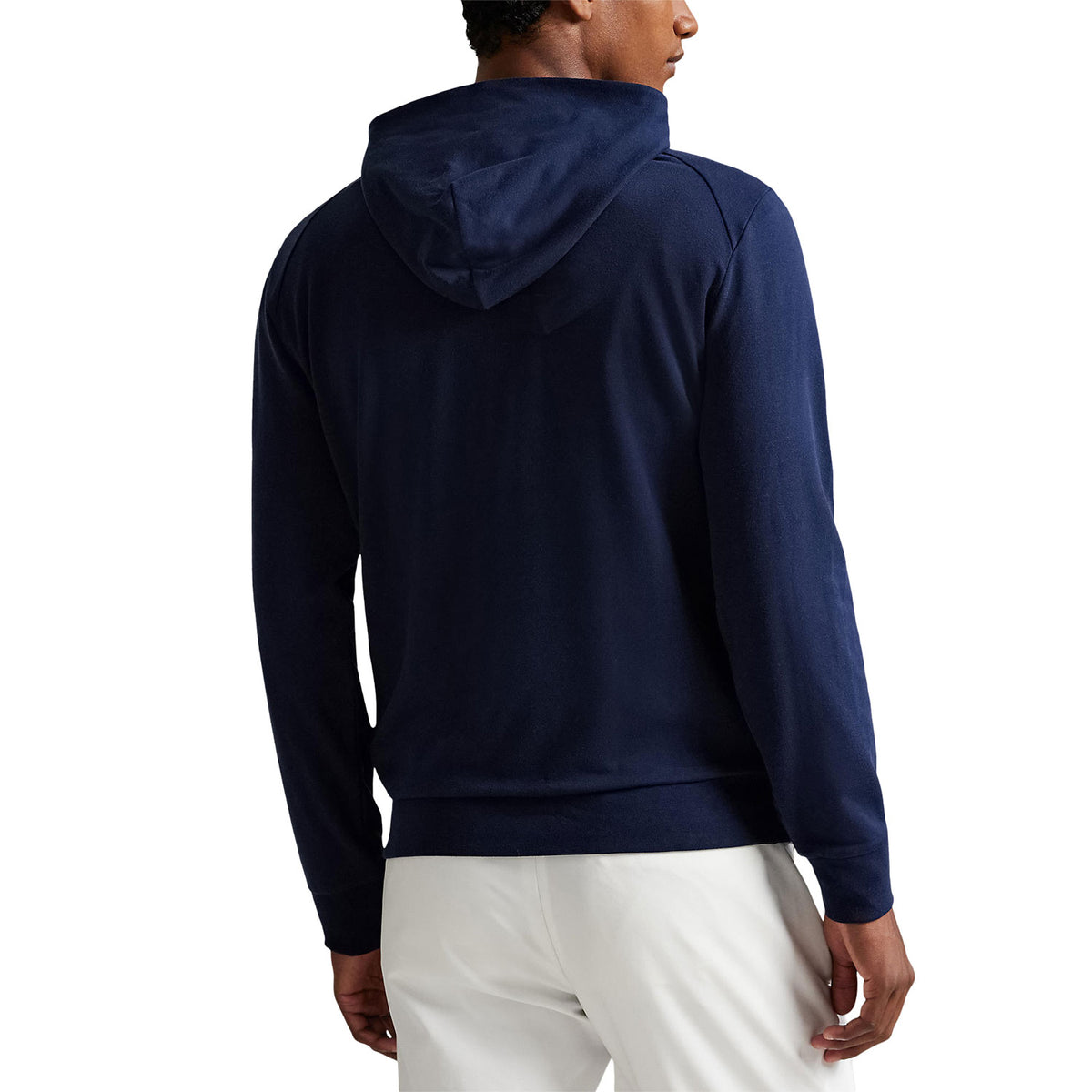 Ralph Lauren 2025 Ryder Cup Loopback Fleece Hoodie in Refined Navy - Modeled Back View