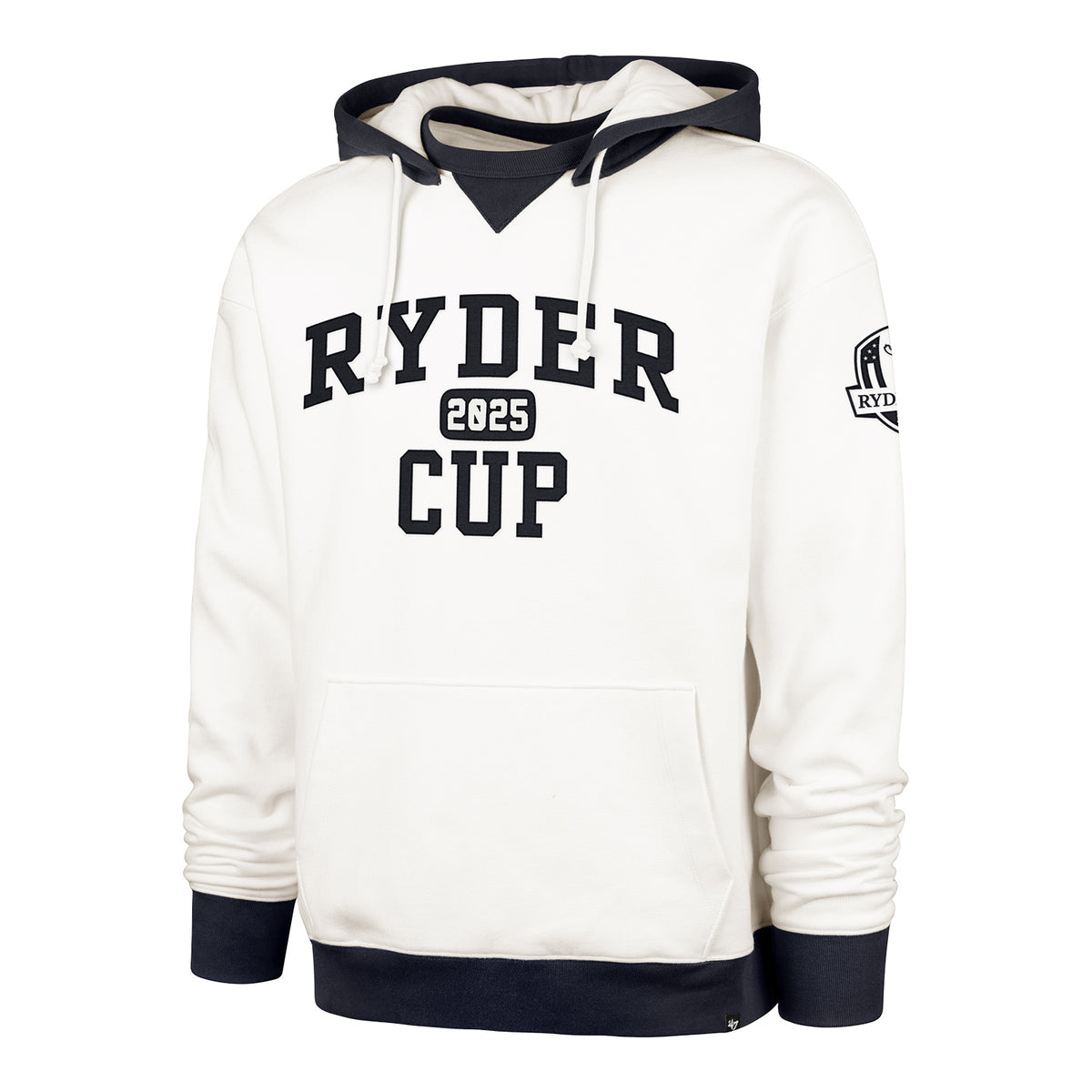 &#39;47 Brand 2025 Ryder Cup Skipper Original Hoodie in Sandstone - Front View