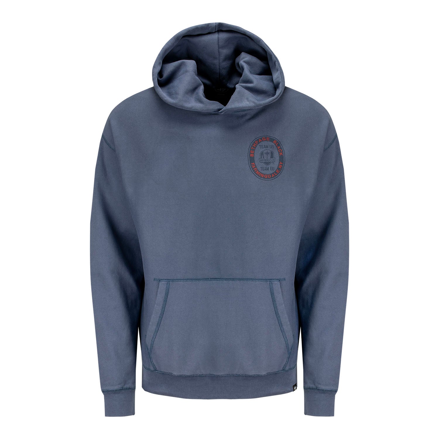 '47 Brand 2025 Ryder Cup Boot Path Fleece Hoodie in Portal Blue - Back View