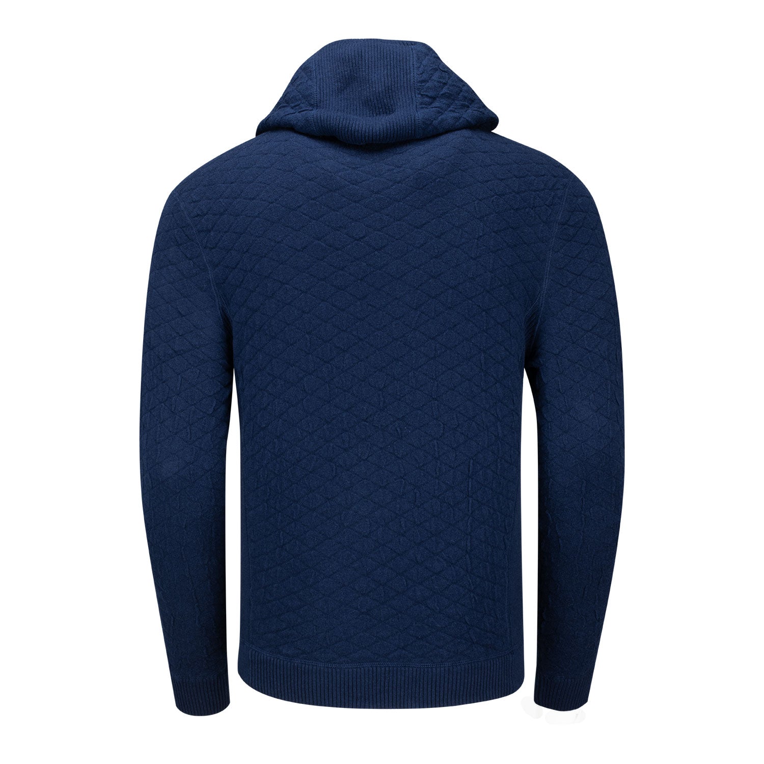 Holderness & Bourne 2025 Ryder Cup Wallace Quilted Hoodie in Heathered Navy - Front View