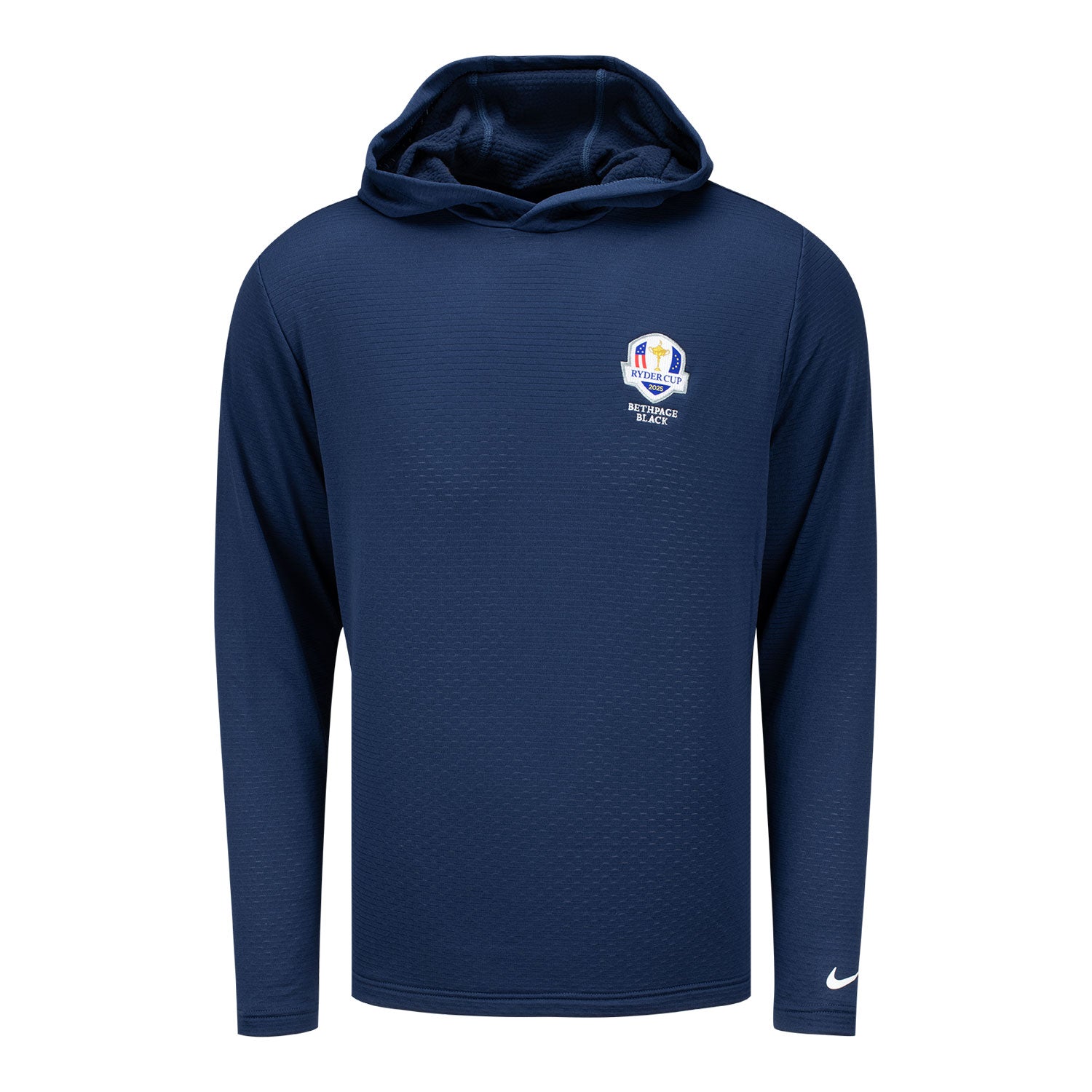 Nike 2025 Ryder Cup Dri-Fit Tour Lightweight Hoodie in Midnight Navy - Front View