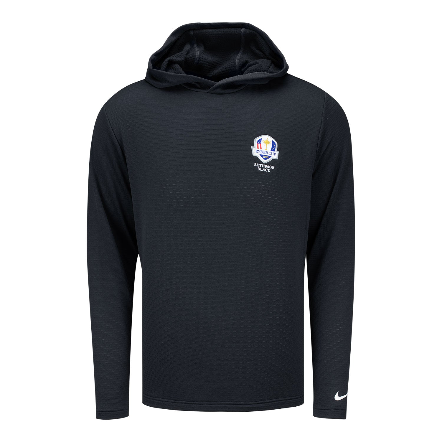 Nike 2025 Ryder Cup Dri-Fit Tour Lightweight Hoodie in Black - Front View