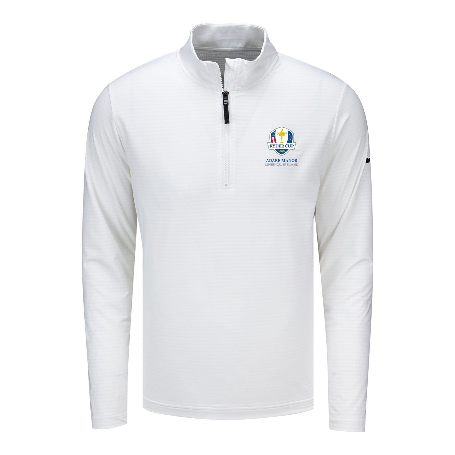 Nike 2027 Trophy Victory Solid Quarter Zip in White - Front View