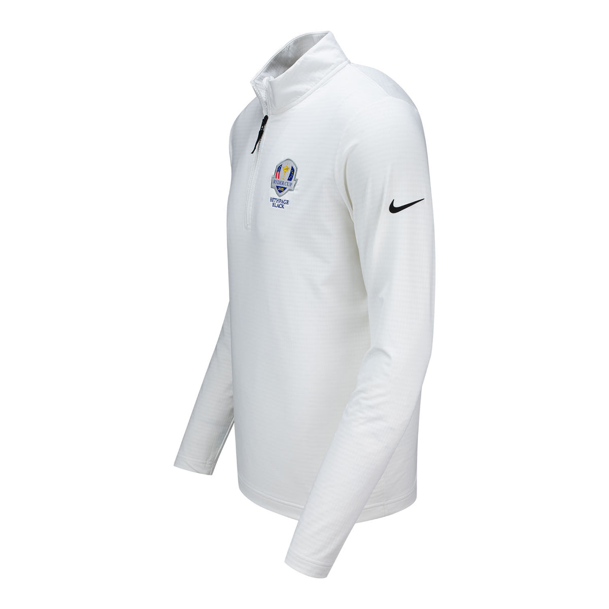 Nike 2025 Ryder Cup Victory Quarter Zip in White - Left Side View