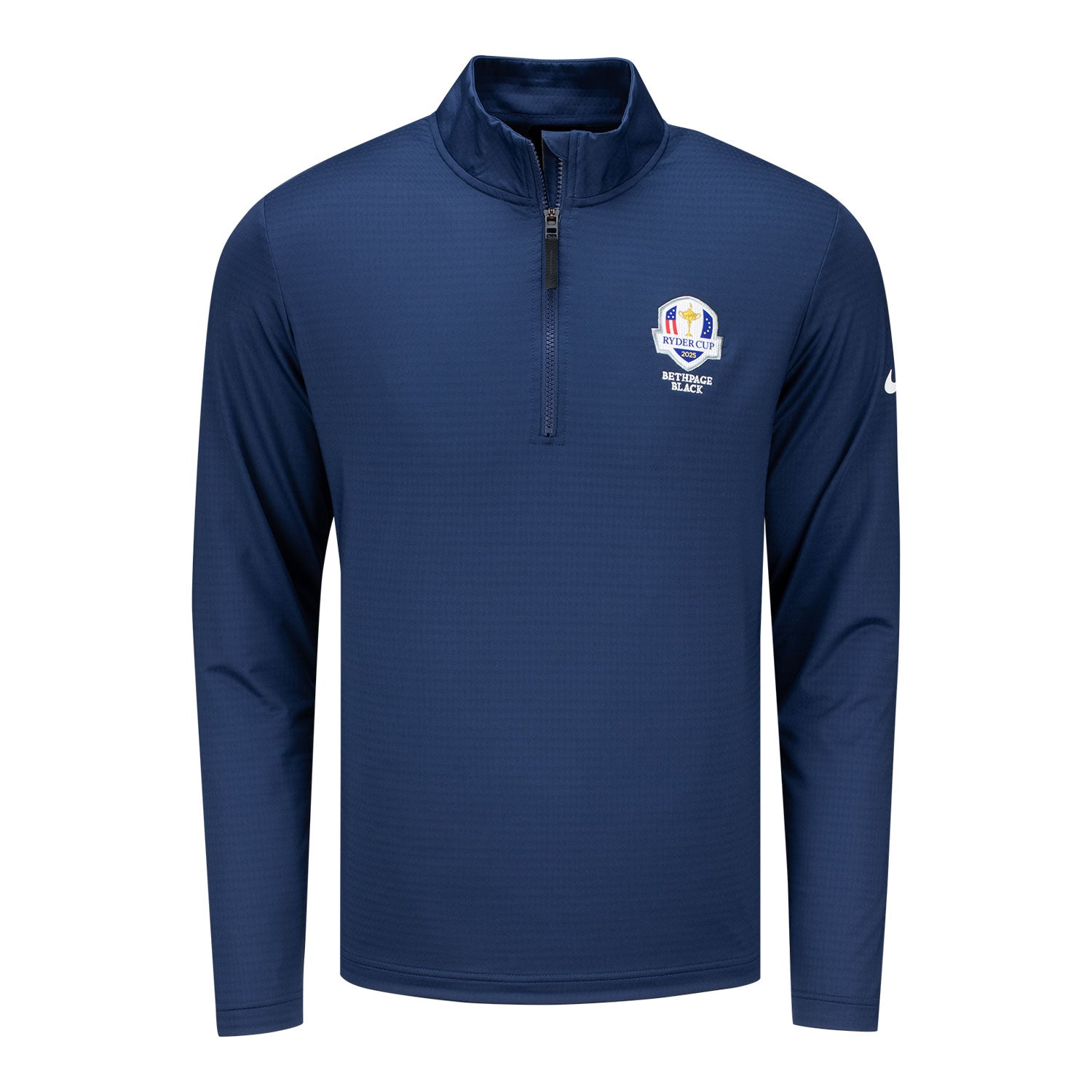 Nike 2025 Ryder Cup Victory Quarter Zip in Midnight Navy - Front View