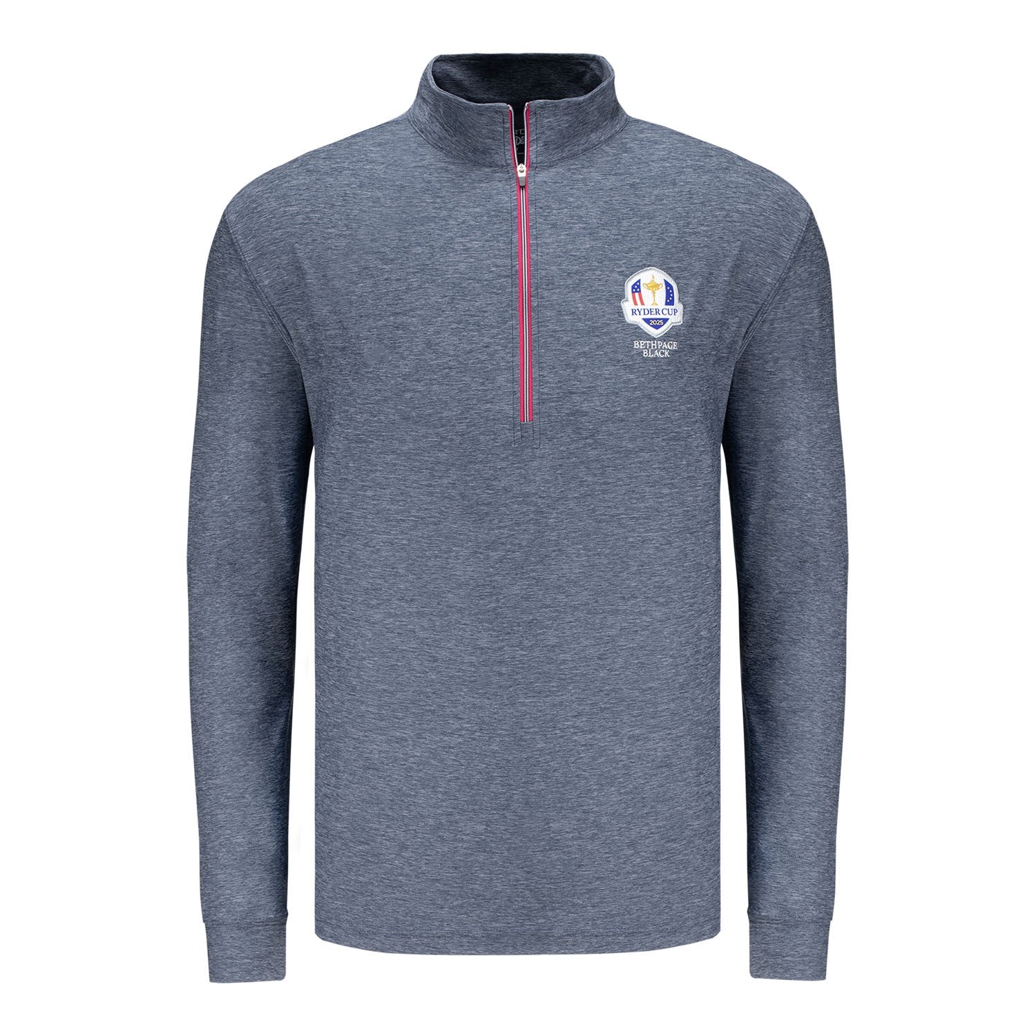 Straight Down 2025 Ryder Cup Crusher Quarter Zip in New Indigo - Front View