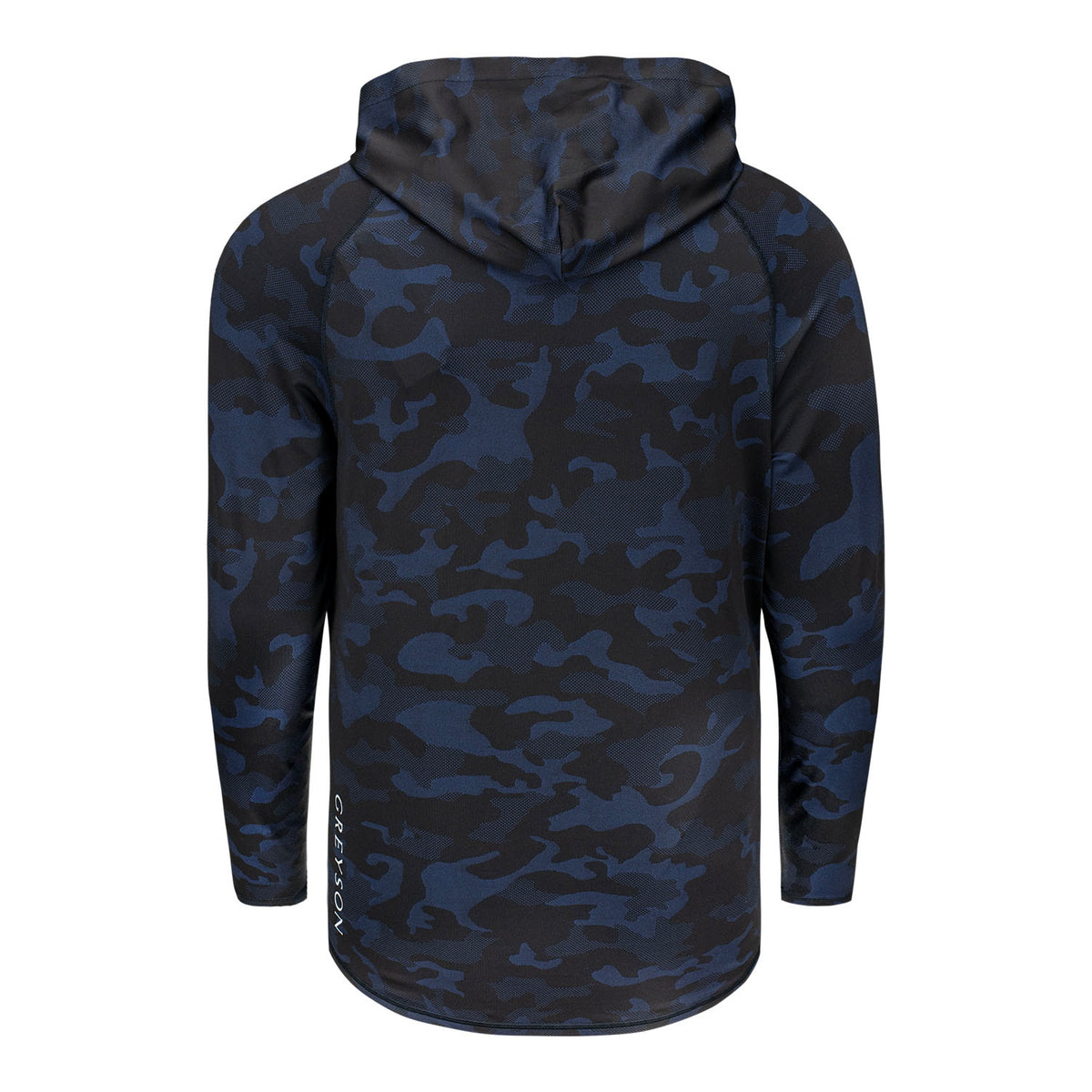Greyson 2025 Ryder Cup Keneebec Hoodie in Camo Blue - Back Vew
