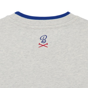 Barstool 2025 Ryder Cup Trophy & Flags Crewneck Sweatshirt in Cool Grey - Back Logo Close Up