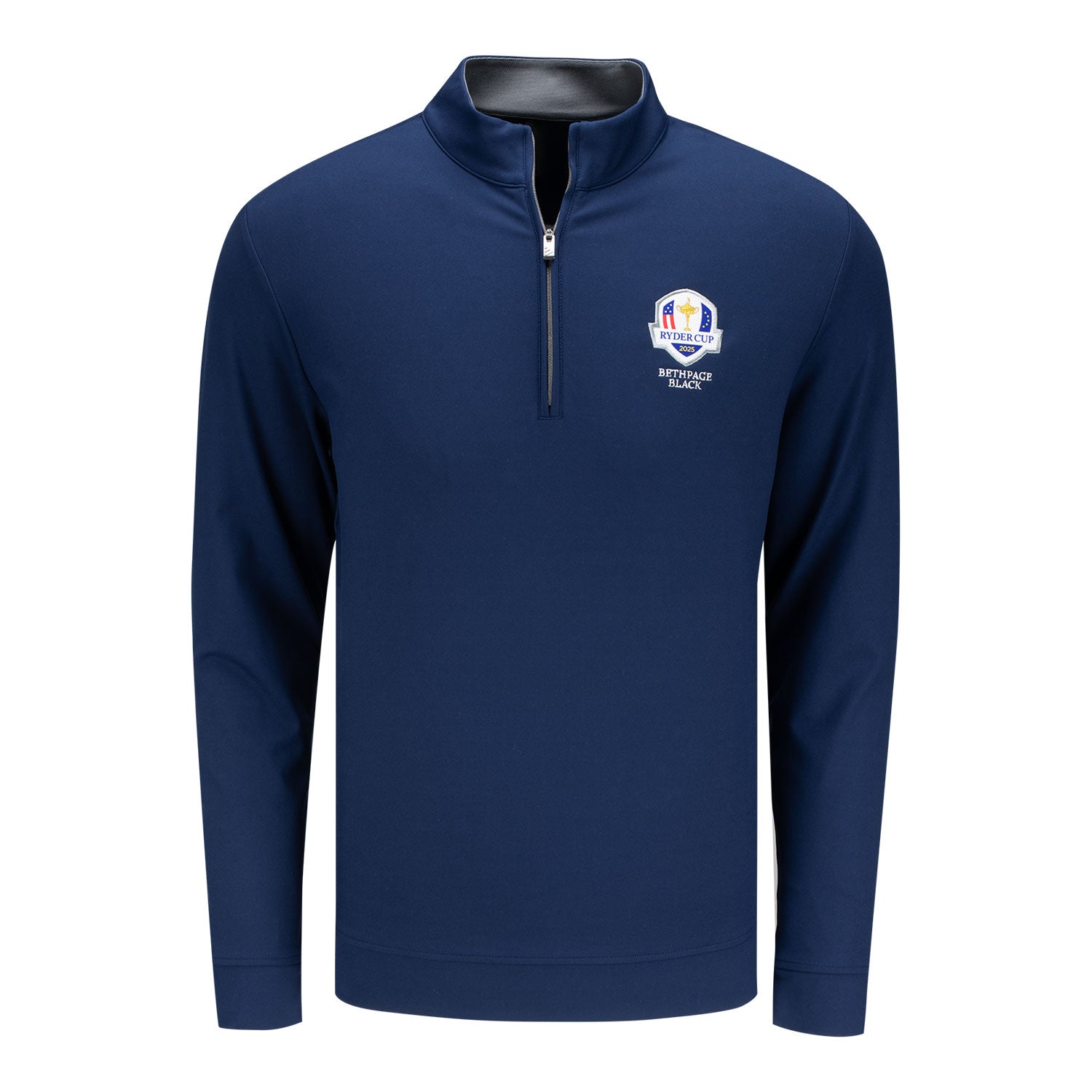 Adidas 2025 Ryder Cup Core Lightweight Quarter Zip in Navy - Front View